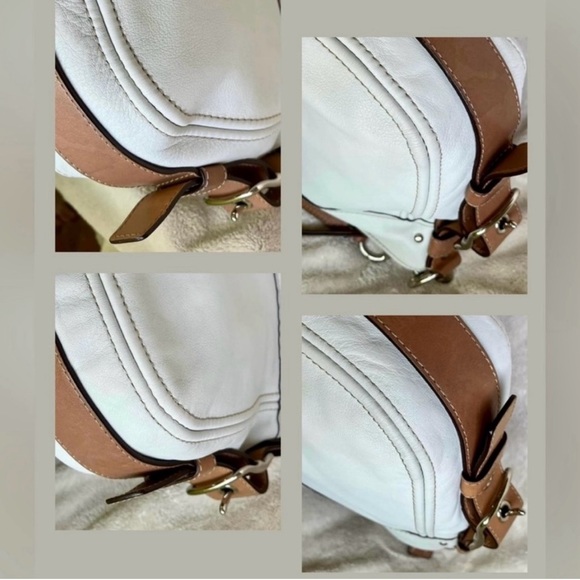 Coach ZOE White Leather Women's Bag - Picture 5 of 13